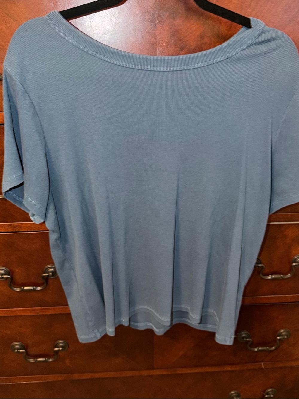 Old Navy Dusty Blue Scoop Neck Short Sleeve Top